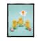 Stupell Industries Spring Chicks Floral Easter Eggs Floater Framed Art